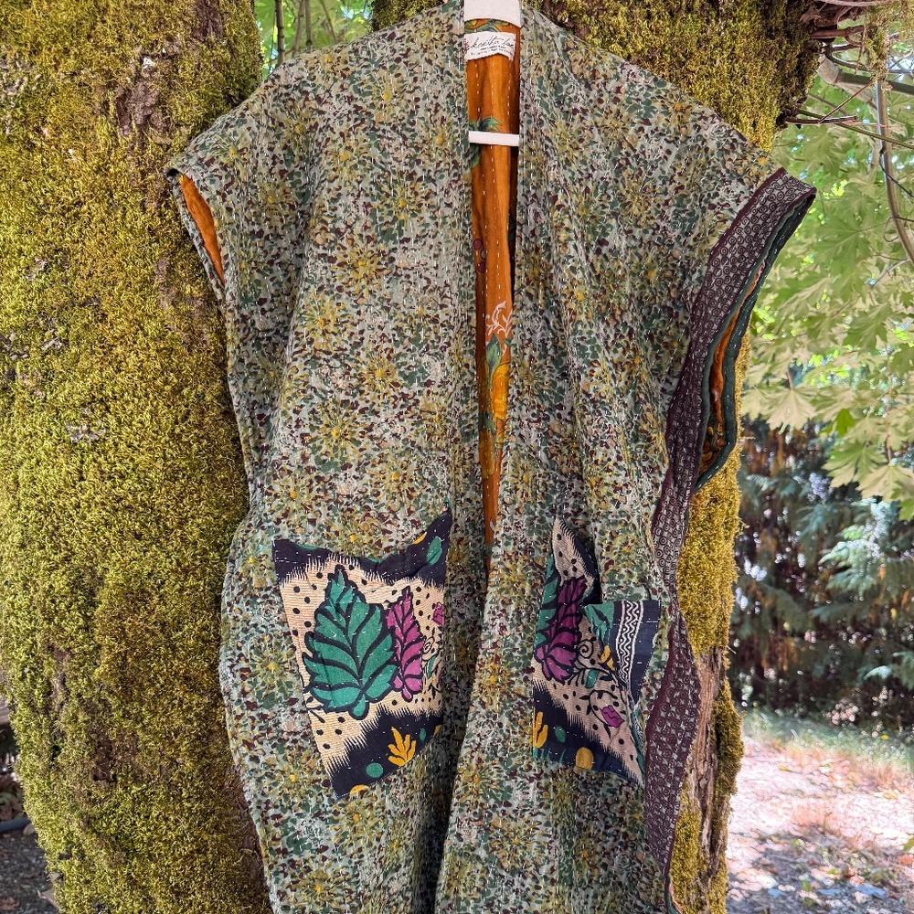 Kantha Bae Vintage Cotton Ruana